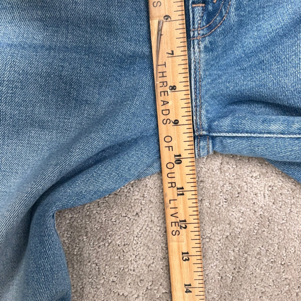 MOTHER Lil Outsider Sneak Jeans Girls 24 Blue Straight High Rise USA - Picture 10 of 15